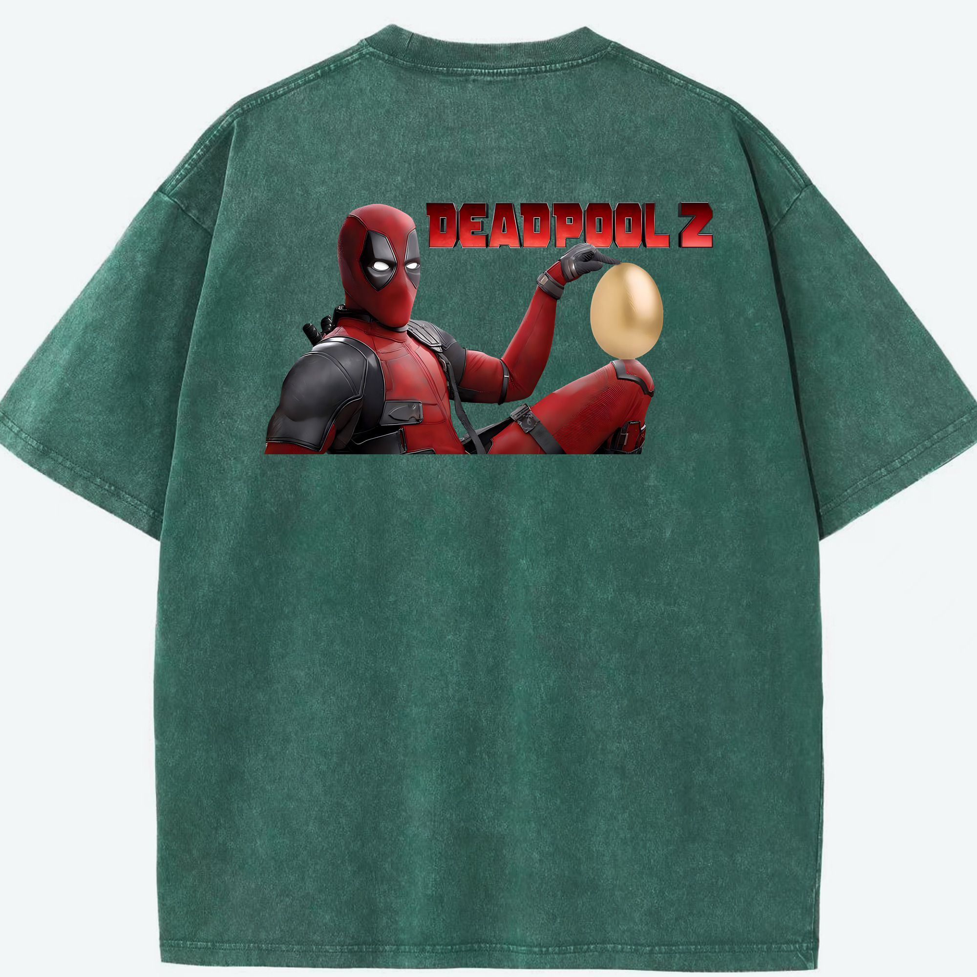 （画像用） Deadpool デッドプール 綿100% ヴィンテージ風 半袖Tシャツ（背面プリント）